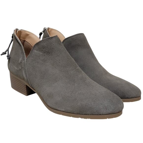 Reaction Kenneth Cole Women Side Skip Ankle Booties Size US 7.5M Grey Suede - Picture 1 of 4